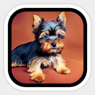 Yorkshire Terrier Puppy Sticker